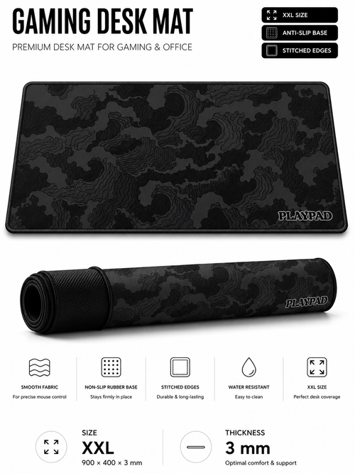 Gaming Pad deskmat black camo