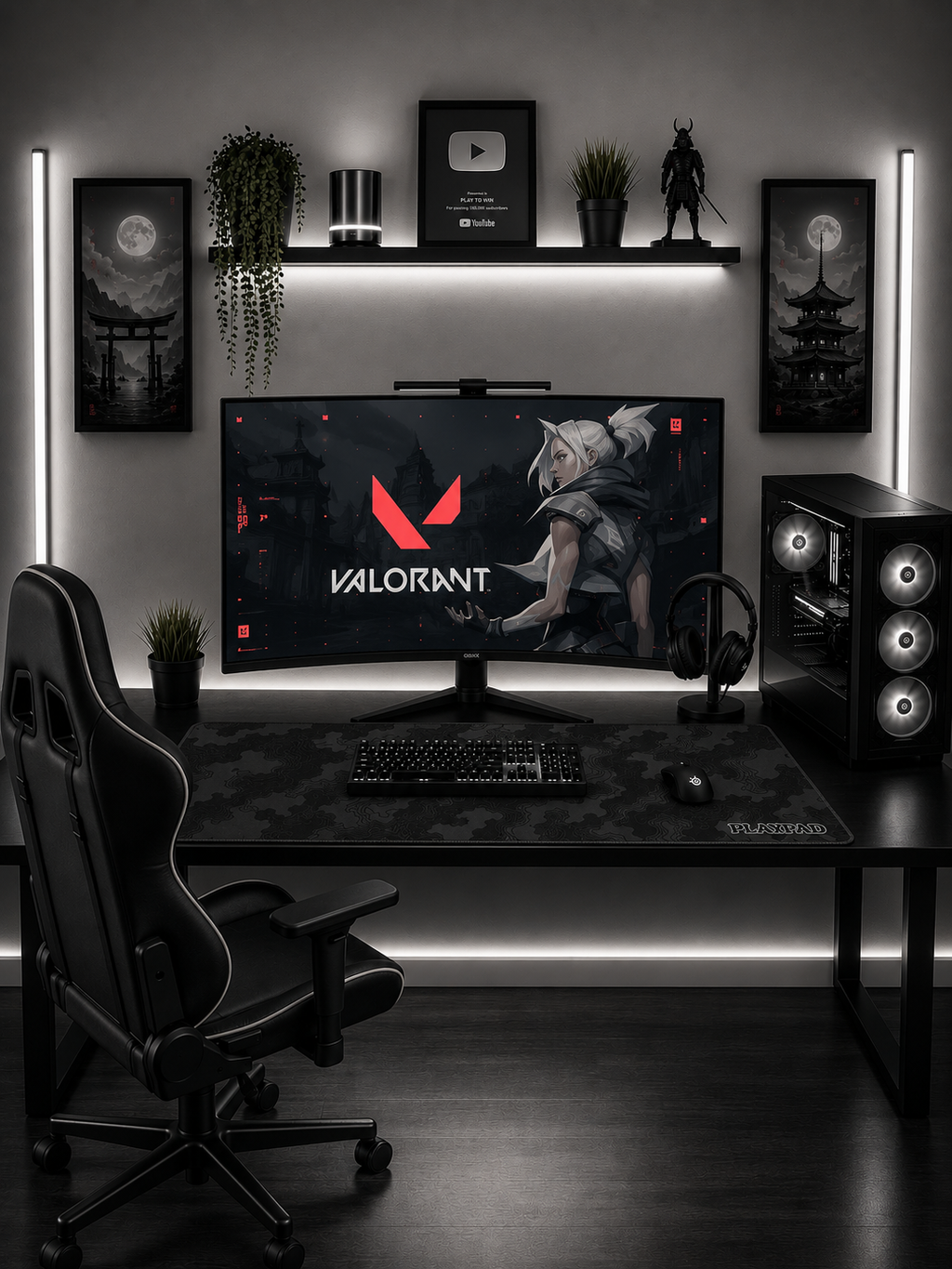 Gaming Pad deskmat black camo