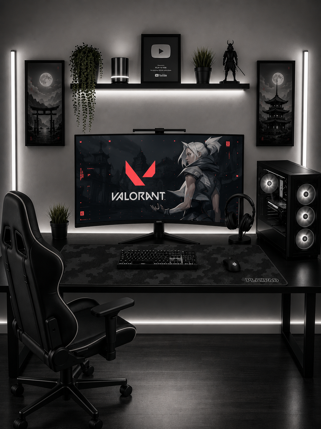 Gaming Pad deskmat black camo